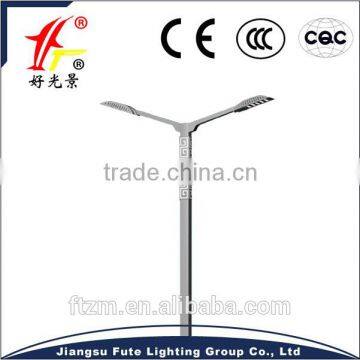 Best design 3-15M outdoor street lighting pole with double or single arm, hot-dipped galvanized & plastic coating