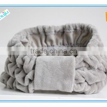 Microfiber terry headband with bow holds hair back when washing your face towel headband elastic bath scrunchie