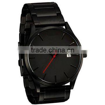 New Popular Items Silver Case With Black Leather Strap Men Watch photo-6