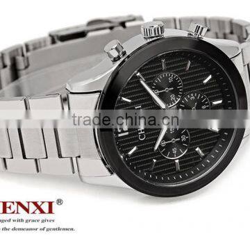 Wholesale Wrist Watch Stainless Steel Chain Black Color Wrist Watch Japan Movt Wrist Watch