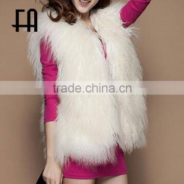 Factory Wholesale Real Mogolian Lamb Fur Waistcoat
