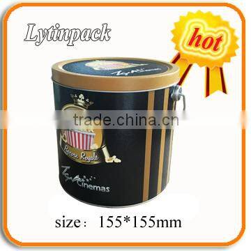 round tin bucket with handle