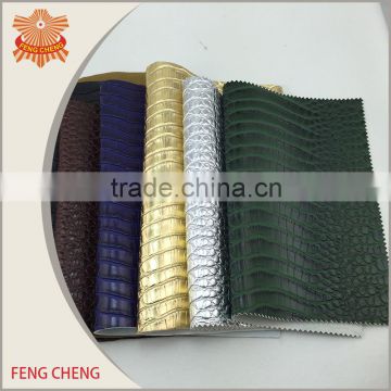 Fashion leather copy the crocodile skin grain synthetic leather