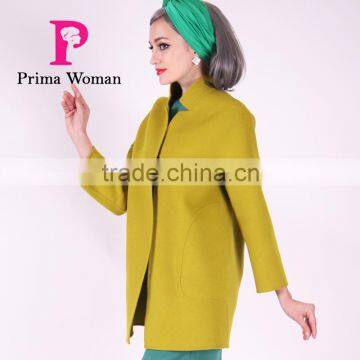 2016 New Design Spring Women Short Slim Fit Wool Coat photo-2