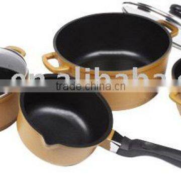 7pcs cast aluminium cookware set