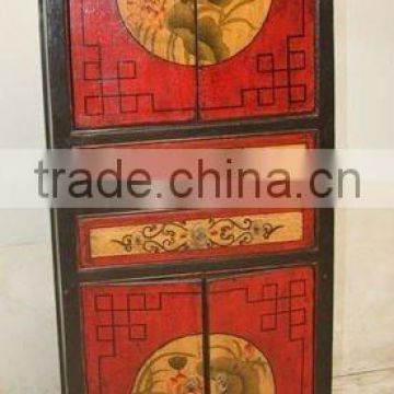 chinese two drawer four door tall cabinet