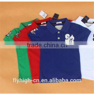 top quality custom wholesale cotton polo t shirt for boys