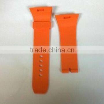 Orange Red Silicone Rubber Watch Strap photo-2