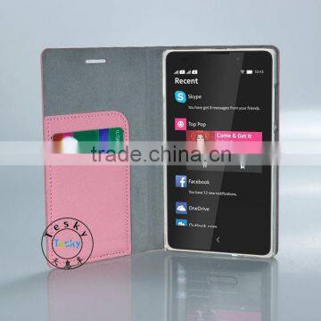 Cute Ultra Slim Thin Folio Leather Flip Cover Phone Case For Nokia X