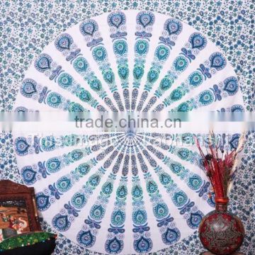 NEW Indian Mandala Round Hippy Boho Cotton Tablecloth Blanket Throw Yoga Mat Wall Tapestry Beach Towel