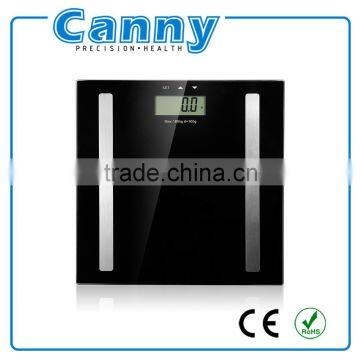 2016 Canny Item# CF370 BMI Mutil- function Electronic Body Fat Analyzer Big S.S. Metal Body Fat Weighing Scale