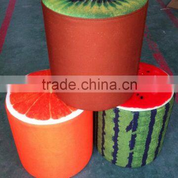 Hot Sale! Fancy New Style Stool Ottoman and Pouf for Indoor Used Fruit Design ! Quality Choice