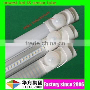 Energy saving T8 led tube with motion sensor for car park lighting