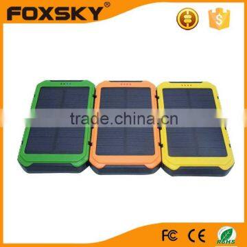 Popular selling solar power bank real 8000mah ultra slim solar power charger