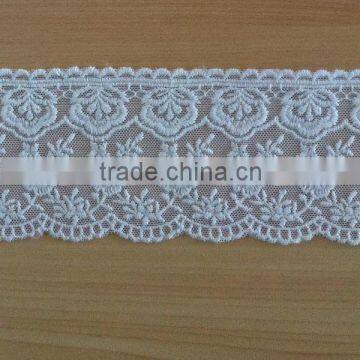 High quality embroidery polyester mesh lace net lace trim for lingerie