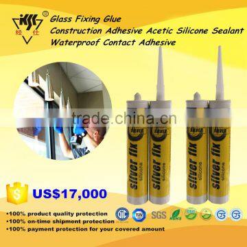 Glass Fixing Glue/Construction Adhesive Acetic Silicone Sealant/Waterproof Contact Adhesive