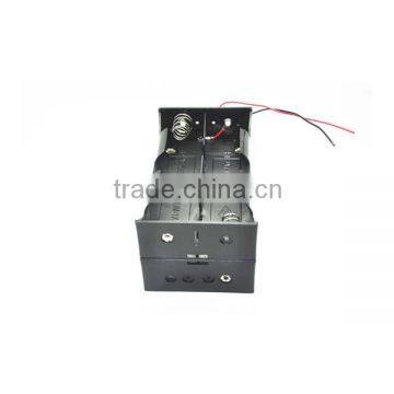 8 D cells battery holder with lead wire for 12V