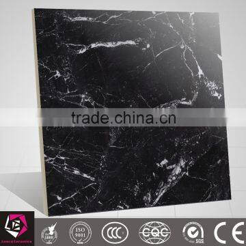 Black glazed porcelain marble tiles