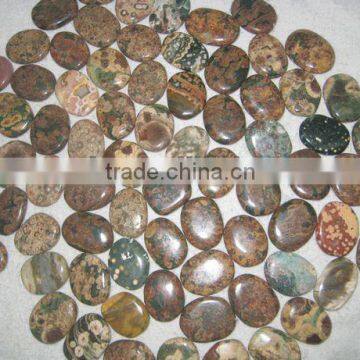 Tumbler natural stone ocean jasper poked stone jewelry