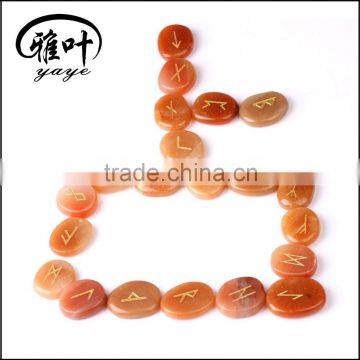 Wholesale Rune Stones Natural Red Aventurine Reiki Healing Rune Stones