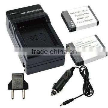 for Gopro hero camera battery charger adapter and a Europe plug equiped