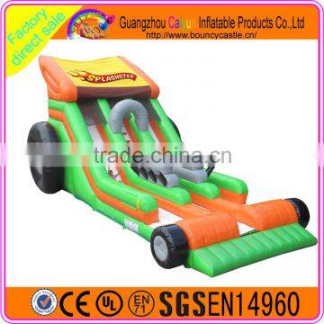 New desigh inflatable car slide for entertainment on sale