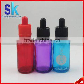 30ml Red Purple Pink Glass e Liquid Bottles With Child Tamperproof Cap photo-3