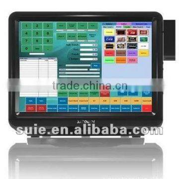 All in one touch screen pos computer pos system supermarket cashier equipment