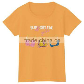 OEM Service Women Custom Tshirt 100% Cotton Casual Multi Colors t Shirt photo-4