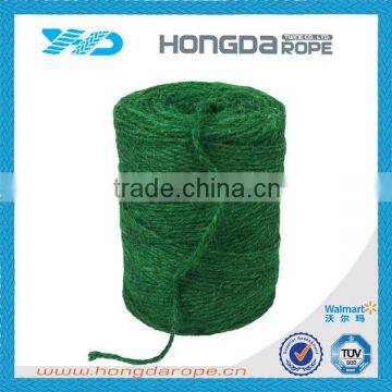 3 strand twisted green jute rope , 2mm colored jute rope ,Jute Rope