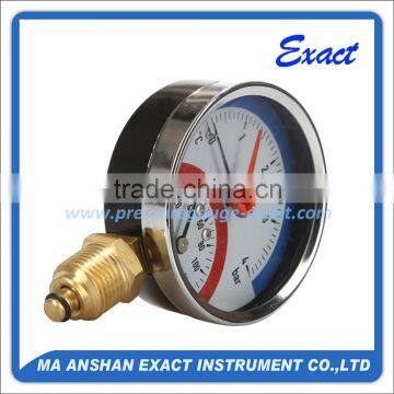 Black Steel Thermomanometer Measuring Pressure And Temperature