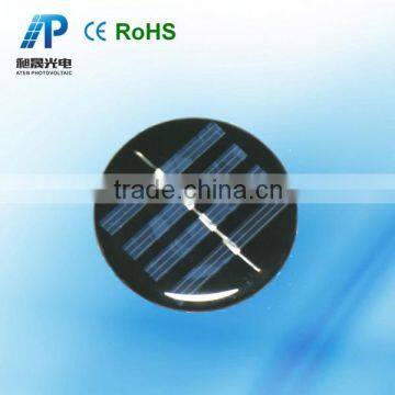 0.14W 2V 70MA poly solr panel with epoxy resin round solar panel