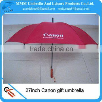 2014 NEW canon stick red umbrella-double ribs umbrella for gift