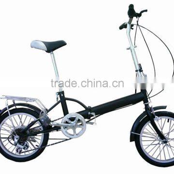 16" black foldable bike SH-FD011