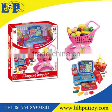 Pretending play toyminicashier desk toy and shopping cart