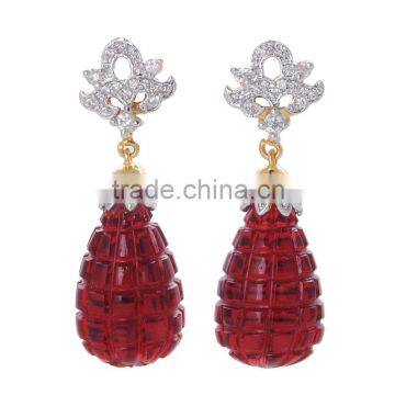 Latest Design Fancy Colorful CZ Stud Earrings ER-636-720 (2)