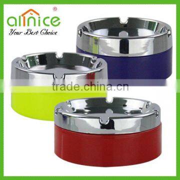 Round-shaped Colored Closed Cover Plastics&metal ash tray