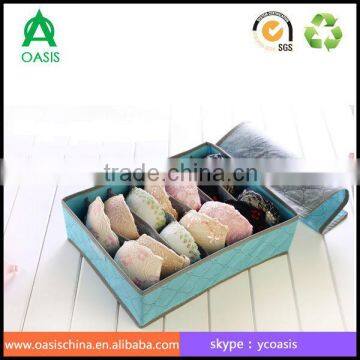 High quality covered bra storage box/7 bra and underwear storage boxes