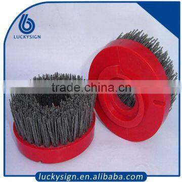 High quality round antique abrasive nylon wheel brush for grinding polishing