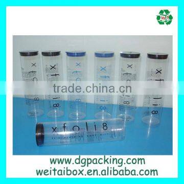 plastic PET PP PVC Tubes,long small PVC Tubes,Packaging Tubes with black plug