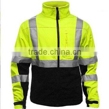 Latest design hi vi reflective softshell jacket