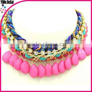 Manufacturers Selling Diamond Necklace and Colorful Sautoir Bead Weaving Necklace