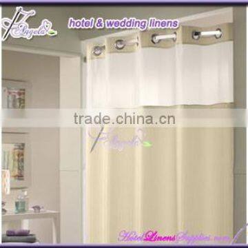 wholesale hookless hotel bath curtain, hookless bath curtain-water proof fabric (180*180cm),