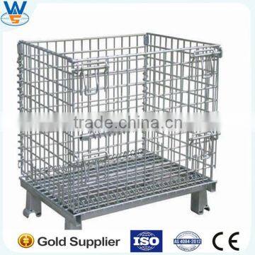 4 Layers Folding Steel Wire Mesh Display Storage Stacking Cage Container,Selling rack cage,storage rack cage container in China