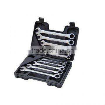 Combination ratcheting wrench set, 10 pcs