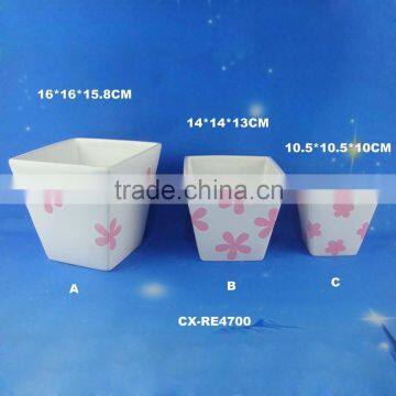 Hot sale good quality white ceramic flower pot