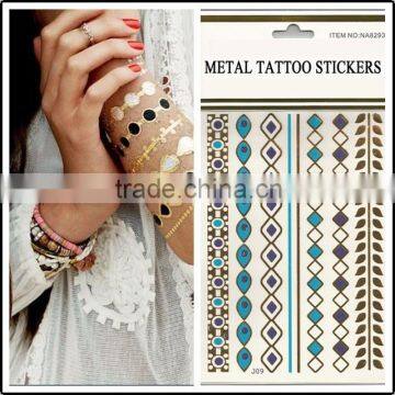 High quality cheapest Custom tattoo sticker for women's hand/india stickes for forehead