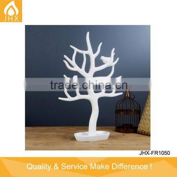White Resin Tree Shape Jewelry Rack