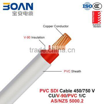 PVC Sdi Cable, 450/750 V, 1/C, Australian Cu/V-90/PVC Power Cable (AS/NZS 5000.2)