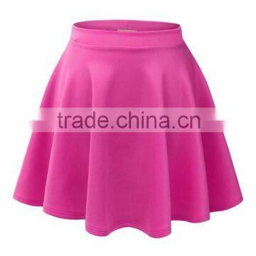 Womens Basic Versatile Stretchy Flared Skirt puffy skirt